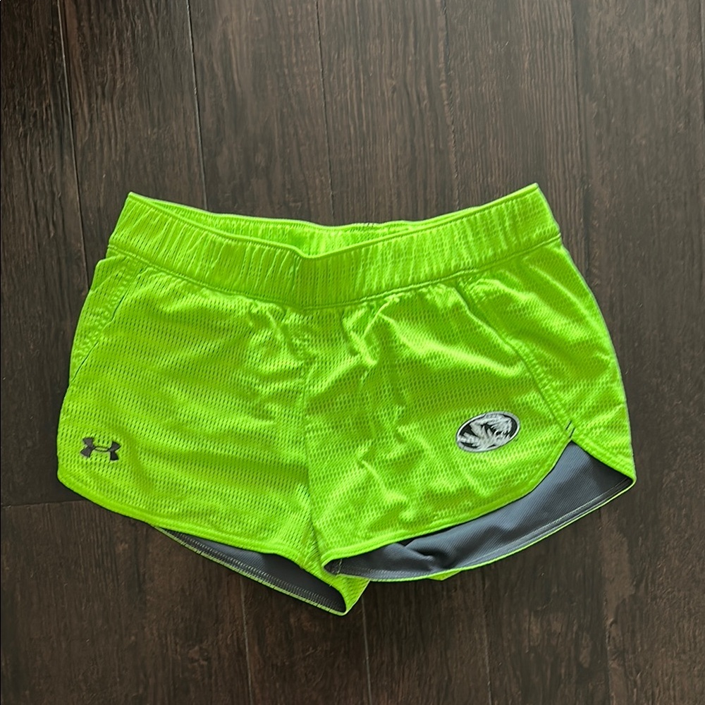Under Armour Mizzou Women's Neon Green Shorts